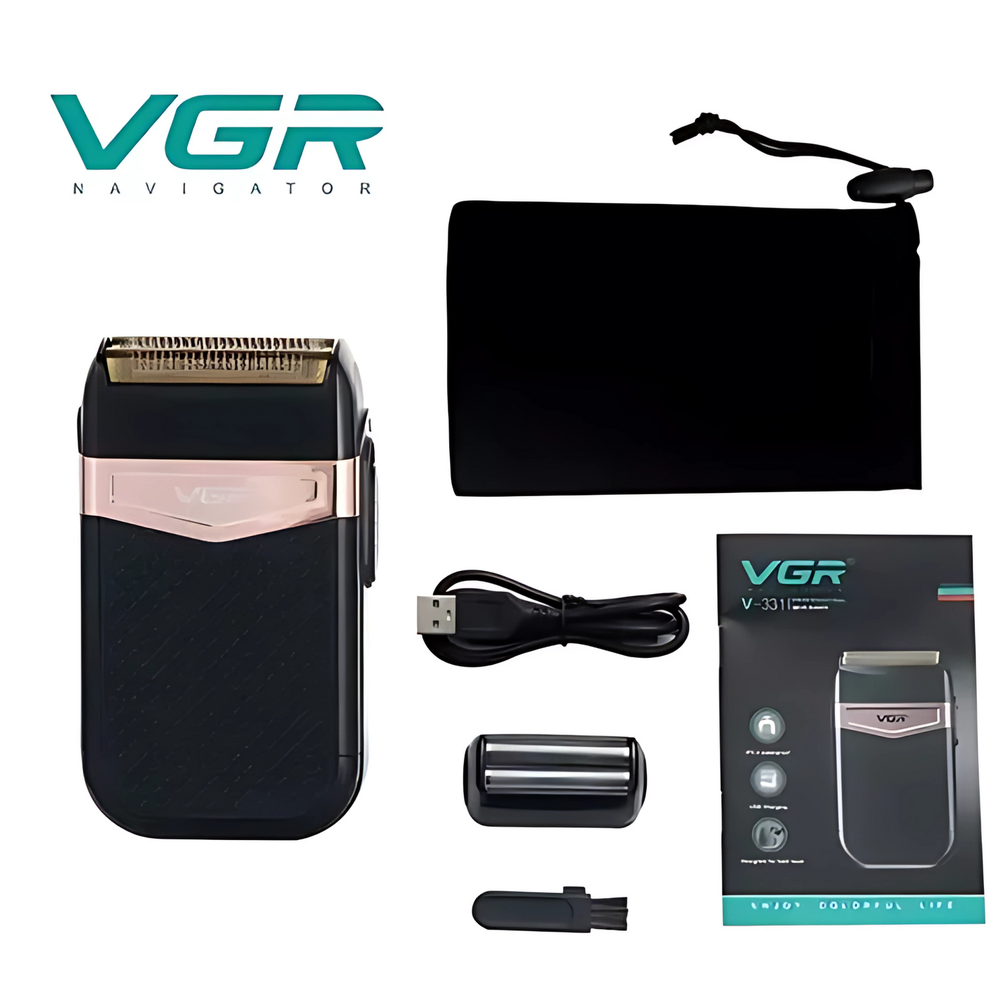 MAQUINA DE AFEITAR VGR V -331 SHAVER VIAJERA RECARGABLE