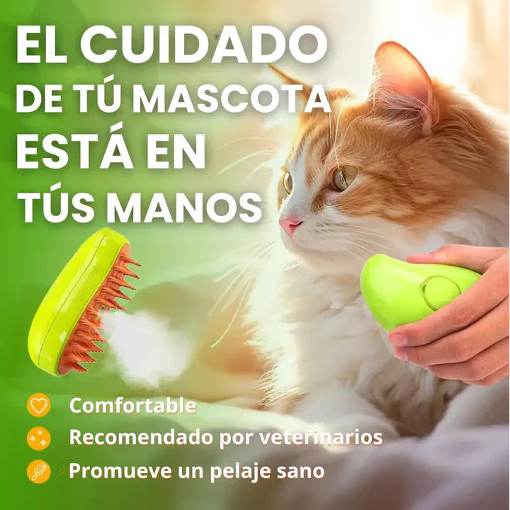 CATTU® CEPILLO VAPOR 3 EN 1 PARA GATOS