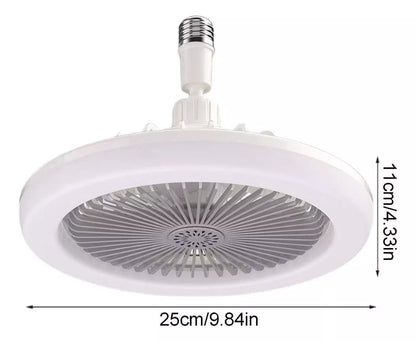 Lámpara Led Con Ventilador 2 en 1 | Control remoto incluido